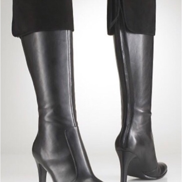 Ralph Lauren Beatrice Black Suede Boots - Picture 1 of 9